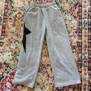 Y2K Grunge Sweatpants Grey Wide Leg Streetwear